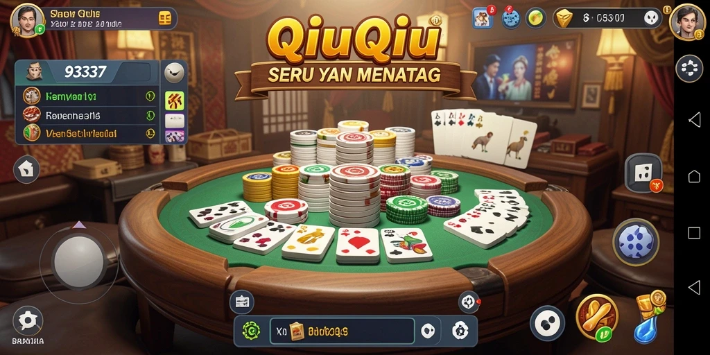 Tampilan gameplay seru dari permainan QiuQiu 93337.