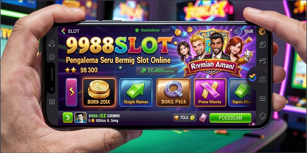 Tampilan gameplay seru dari 988SLOT yang penuh warna.