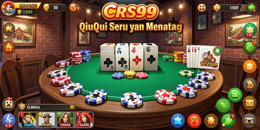 Screenshot permainan CRS99 dengan pemain menikmati QiuQiu.