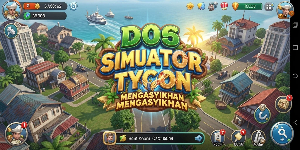 Tampilan gameplay D06 yang menarik dengan elemen Tycoon.
