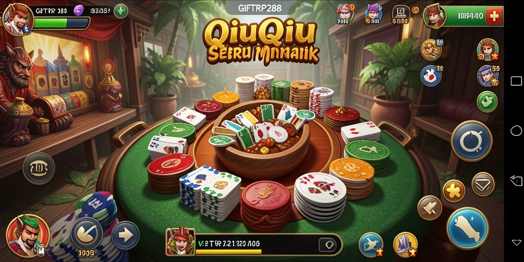 Tampilan gameplay seru di GIFTRP288, menunjukkan keseruan QiuQiu.