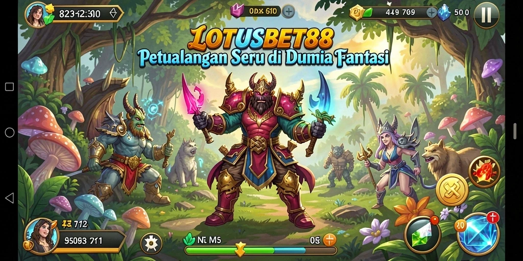 Tampilan gameplay seru di dunia petualangan LOTUSBET88.