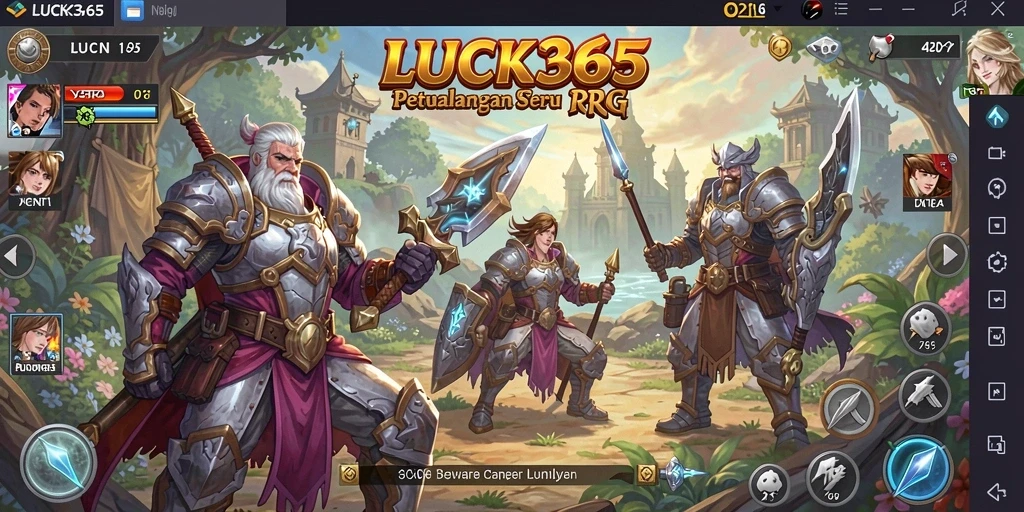 Tangkapan layar menunjukkan aksi seru dalam permainan RPG LUCK365.