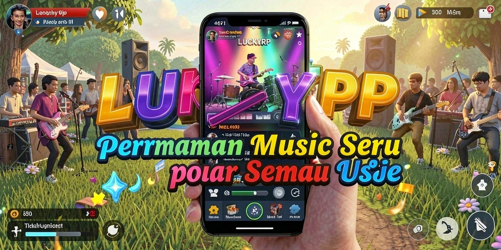 Tampilan gameplay menarik dari LUCKYRP yang penuh warna.