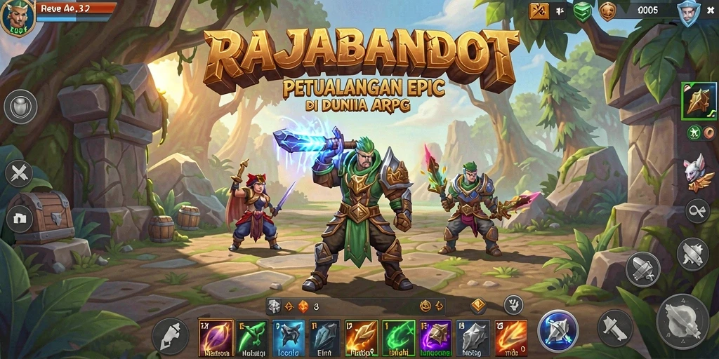 Tampilan menarik dari gameplay ARPG RAJABANDOT yang menantang.